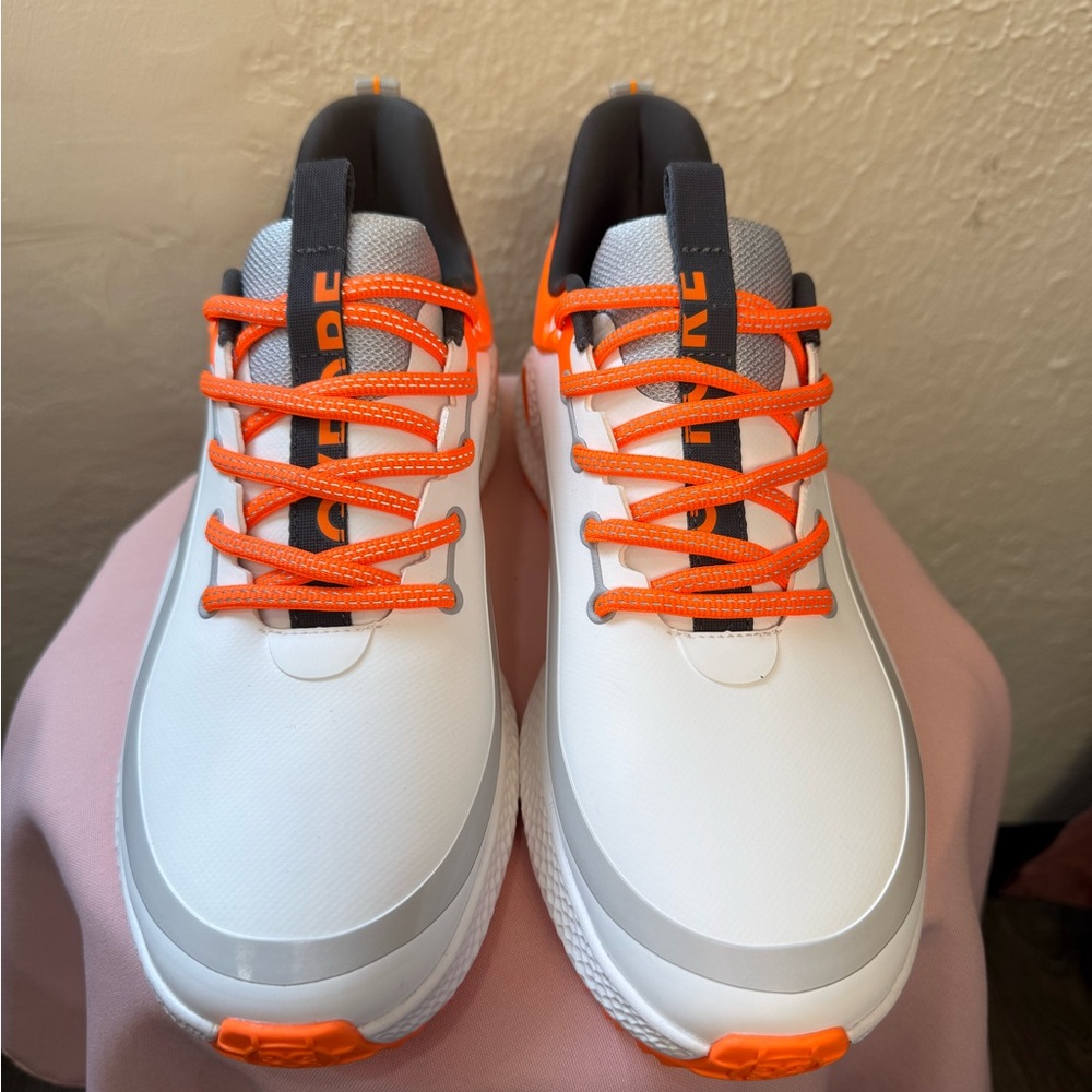 G/Fore Men's Golf Athletic Shoes in White and Orange
